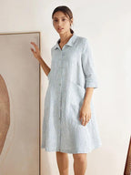 100% Linen Shirt Dress MADISON