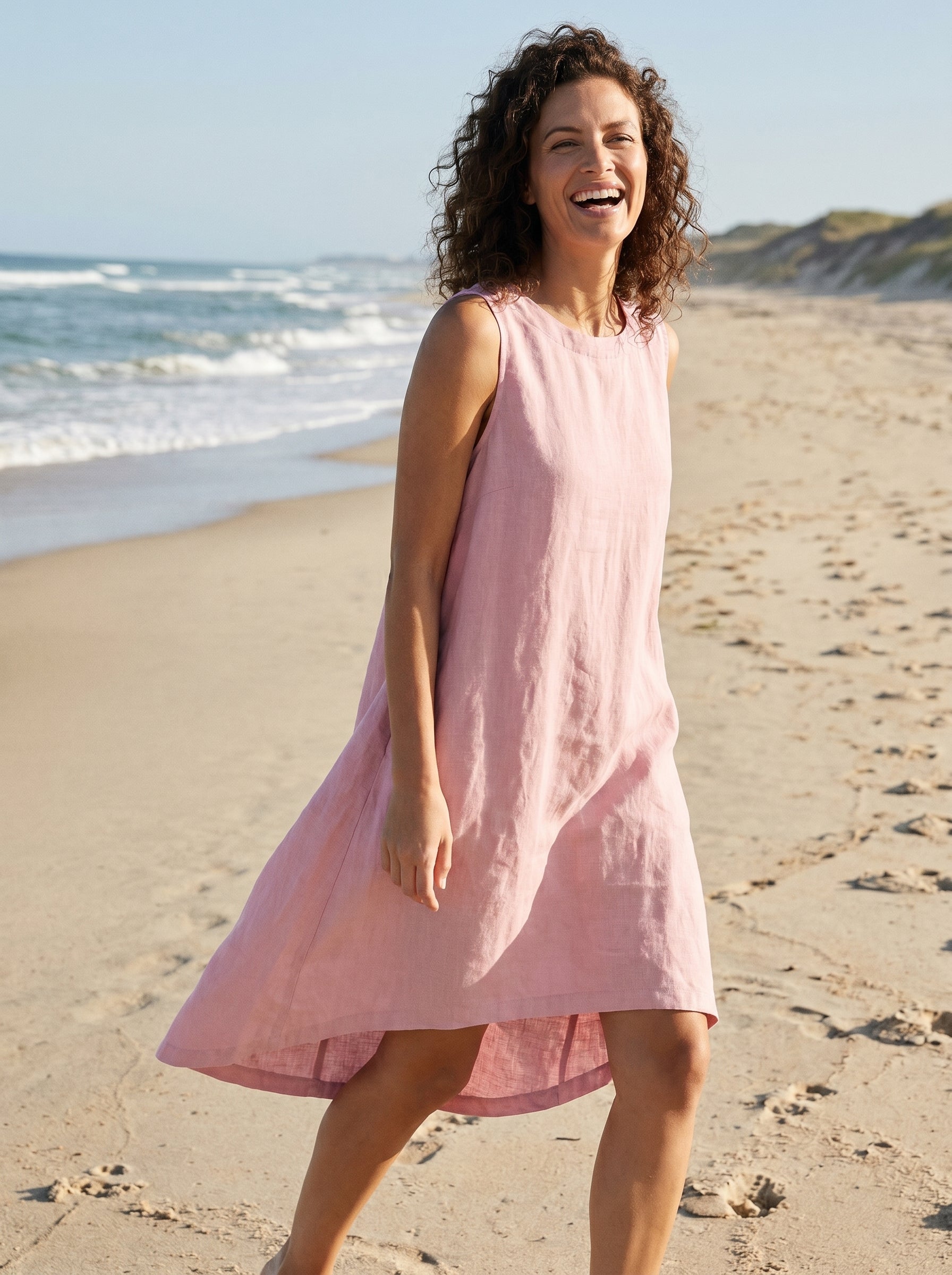 100% Linen Sleeveless Dress SIENNA