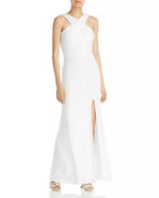 Aqua Sequin Sleeveless Evening Gown