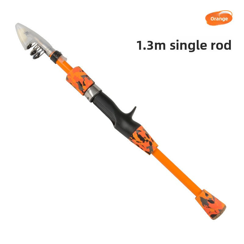 Kids Fishing Rod Set Beginner Compact Carbon Fiber
