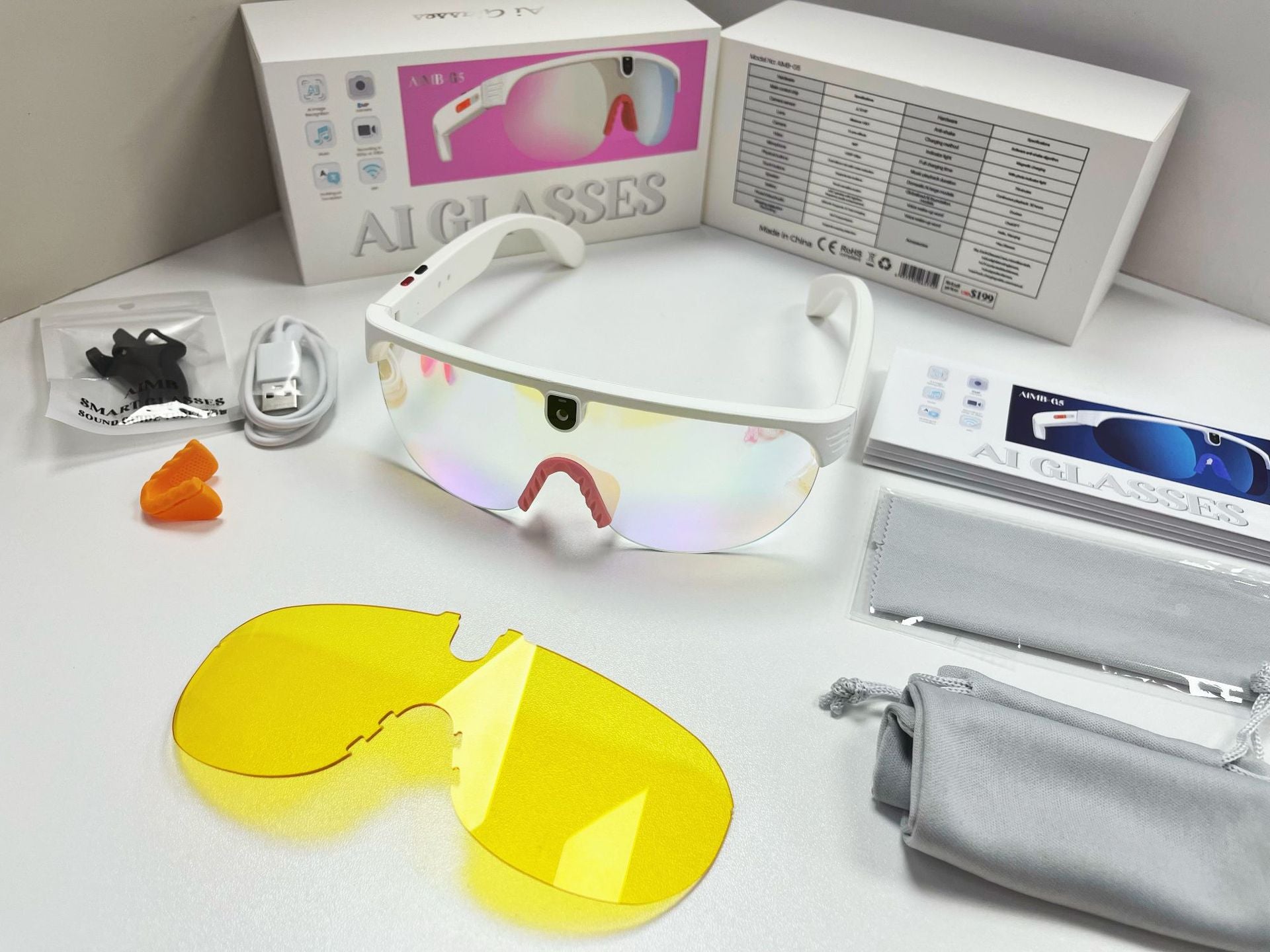 AI Bluetooth Smart Glasses with Camera and Translation