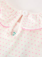 Christmas Smocked Girls Dress Embroidered Holiday Ruffle Collar