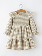 Mommy & Me Fall Plaid Dresses & Baby Bubble