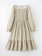 Mommy & Me Fall Plaid Dresses & Baby Bubble