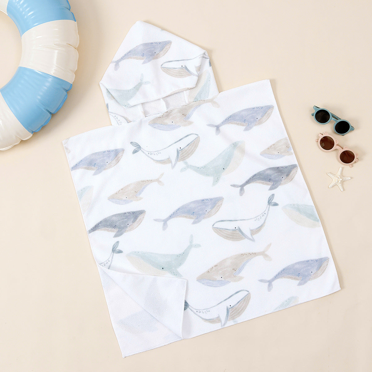 Kids Hooded Bath Towel Cape