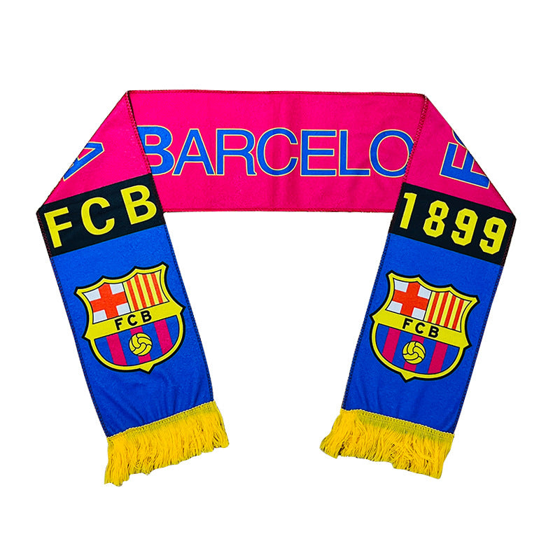 Football Fans Plush Scarf with Team Badges