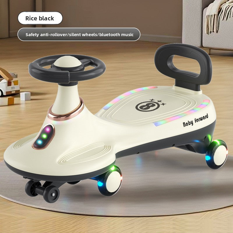 Kids Twist Slide Swing Ride-On Car