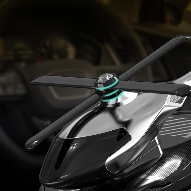 Solar Rotating Helicopter Car Aromatherapy Perfume Ornament