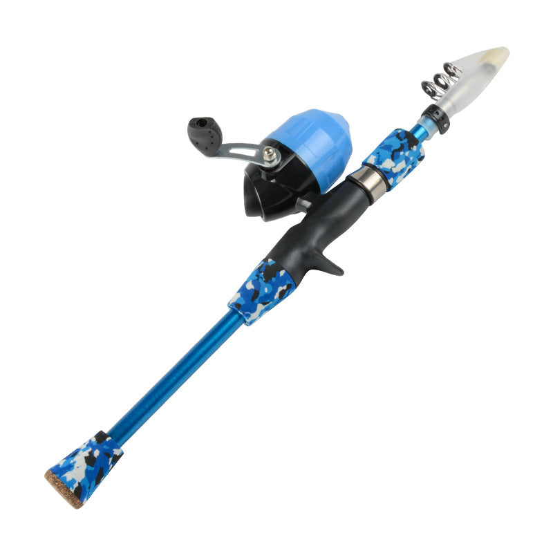 Kids Fishing Rod Set Beginner Compact Carbon Fiber