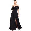 Off-Shoulder Chiffon Maxi Evening Gown