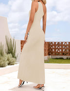 One-Shoulder Floral Ribbed Maxi Dress