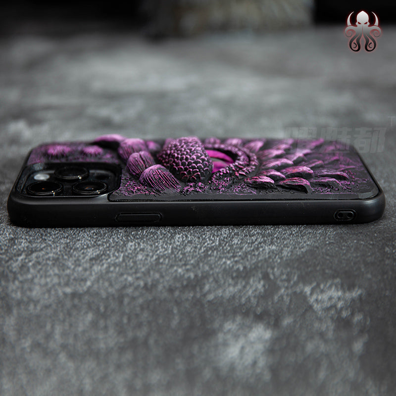 Embossed Dragon Design Phone Case