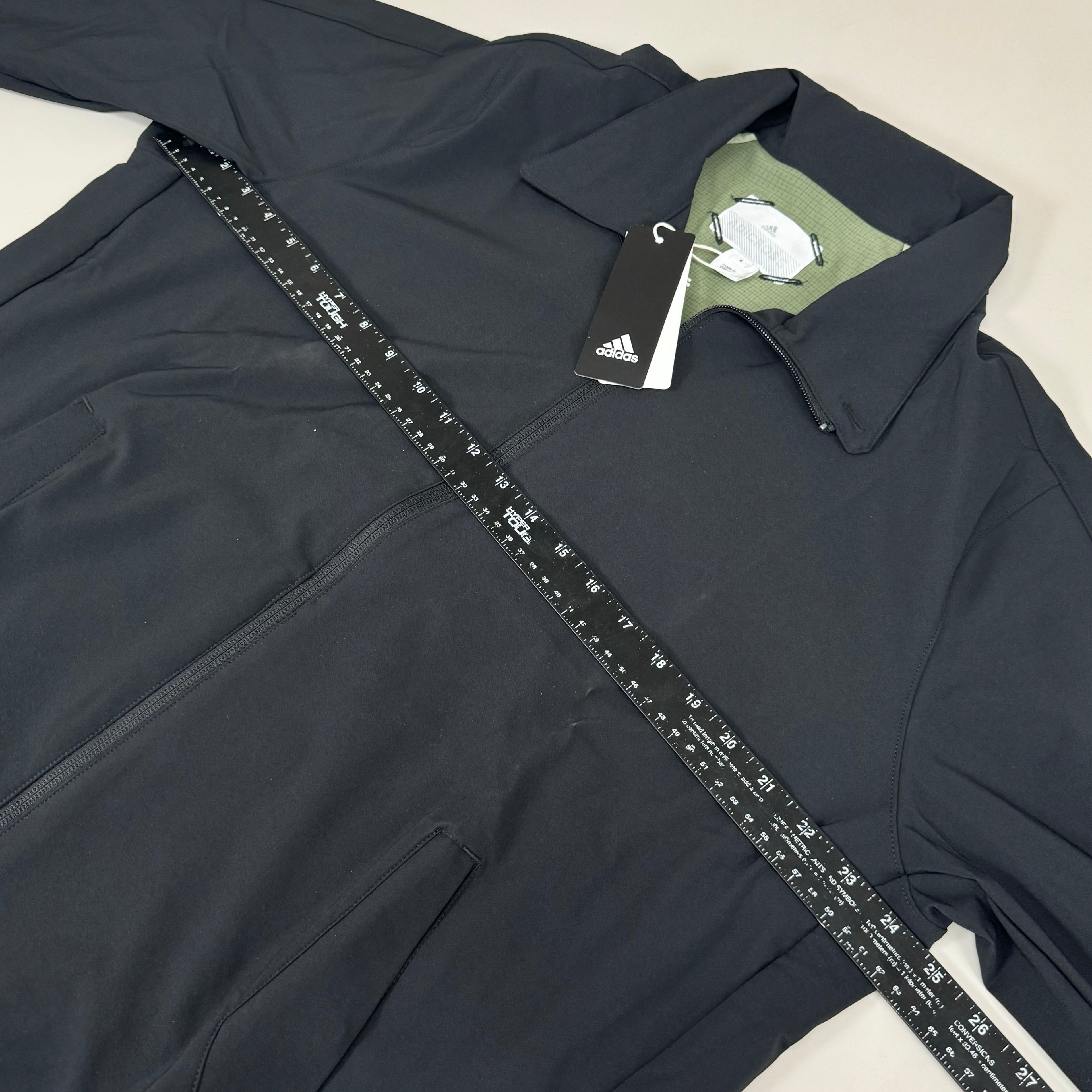 ADIDAS Men's Adicross BRCDA Golf Jacket Sz-L Black HA3613
