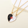 Stickman Heart Couple Necklace