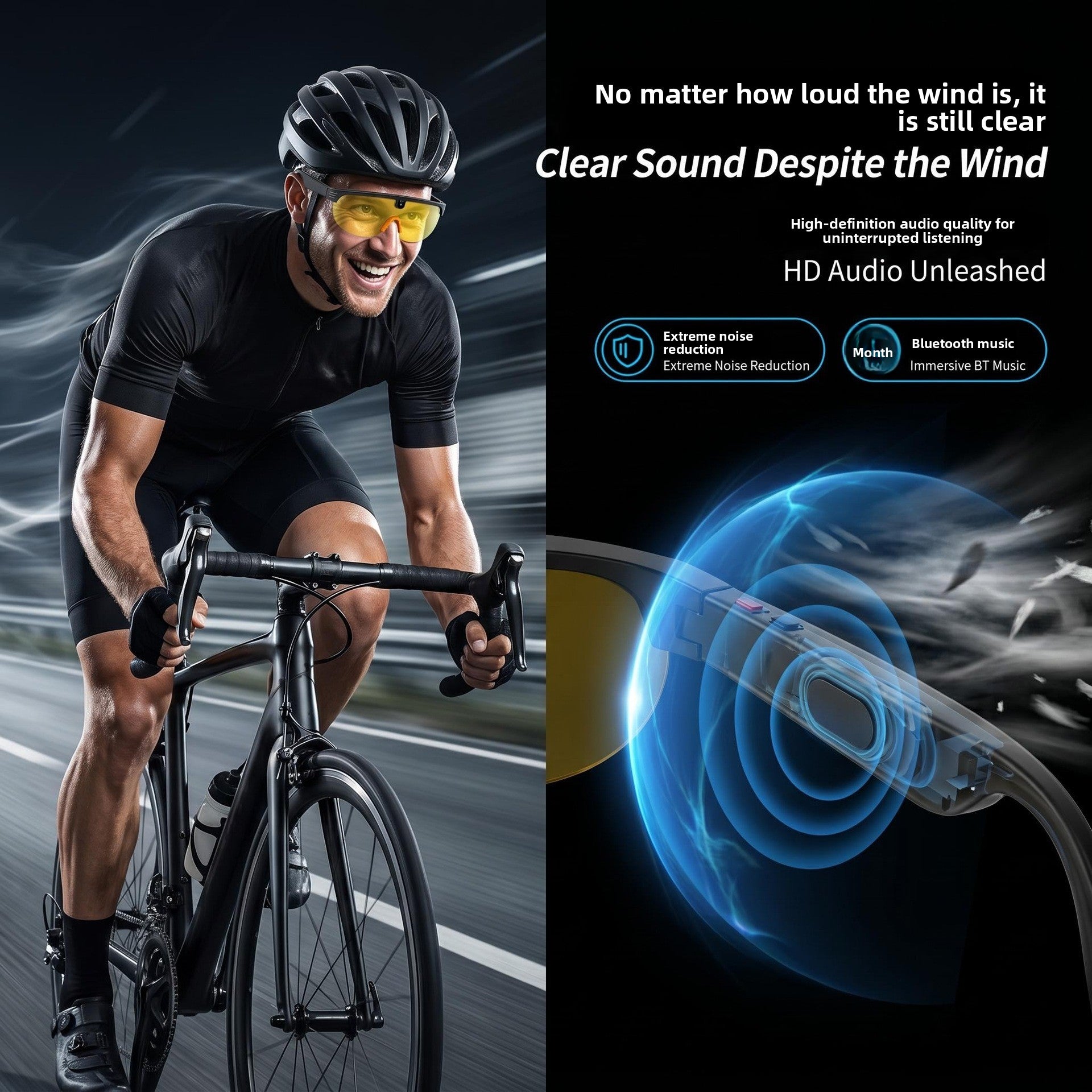 AI Bluetooth Smart Glasses with Camera and Translation