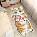Cartoon Cat Faux Wool Rug