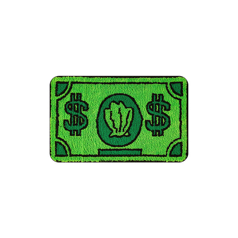 Cartoon Currency Faux Cashmere Rug