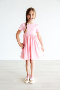 Bubblegum Pink S/S Pocket Twirl Dress