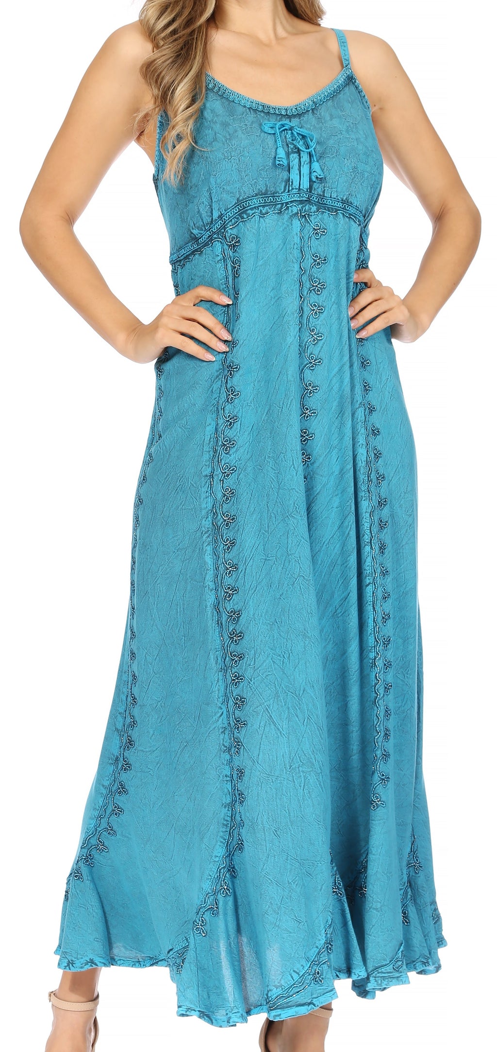Sakkas Allie Embroidered Maxi Dress