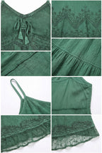 Sakkas Stonewashed Rayon Adjustable Spaghetti Straps Mid Length Dress