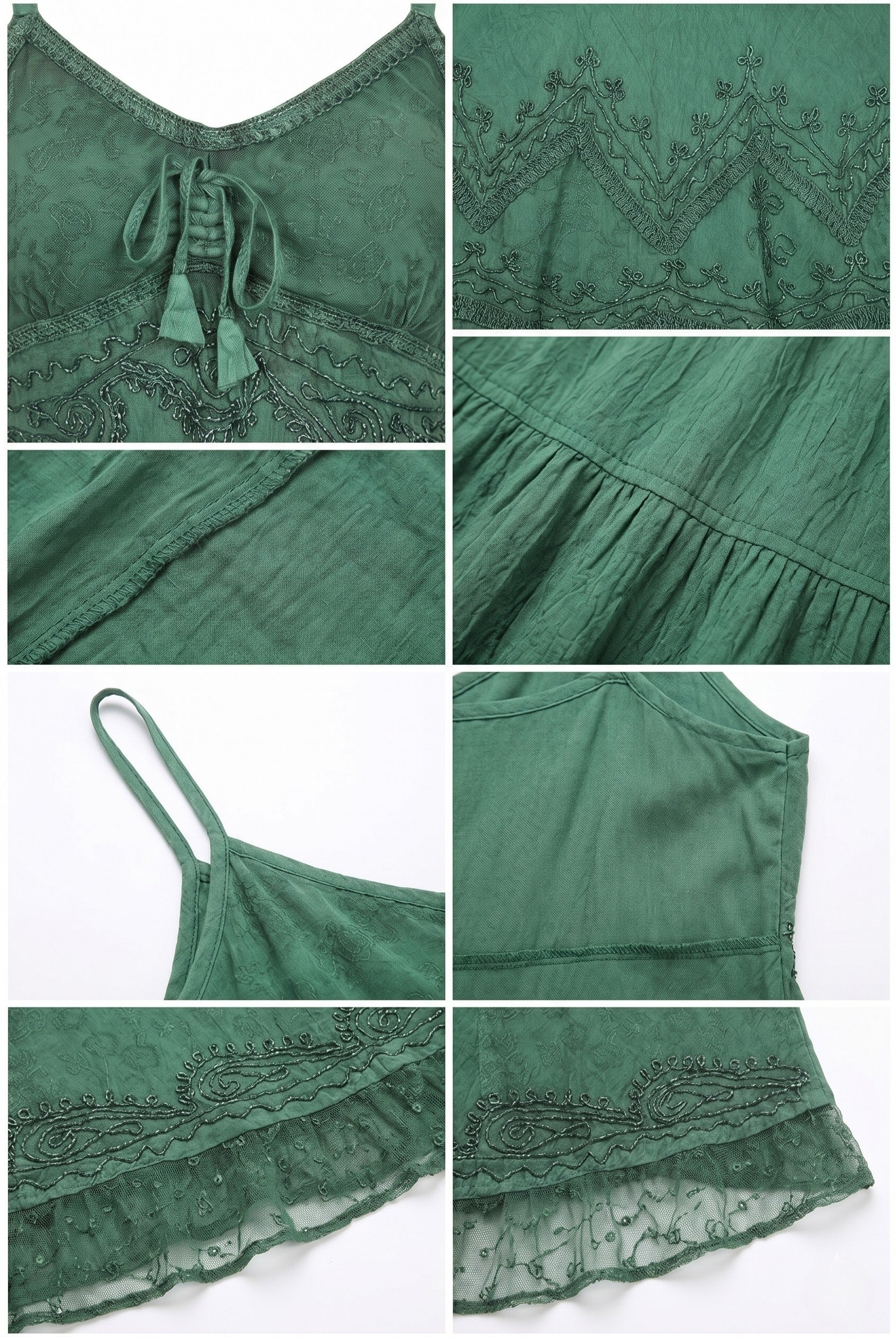 Sakkas Stonewashed Rayon Adjustable Spaghetti Straps Mid Length Dress