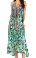 Sakkas Lizi Halter High-Low Maxi Dress