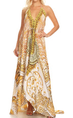 Sakkas Lizi Halter High-Low Maxi Dress
