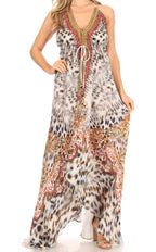 Sakkas Lizi Halter High-Low Maxi Dress