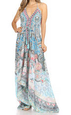 Sakkas Lizi Halter High-Low Maxi Dress