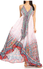 Sakkas Lizi Halter High-Low Maxi Dress