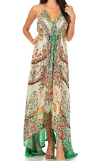 Sakkas Lizi Halter High-Low Maxi Dress
