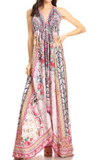 Sakkas Lizi Halter High-Low Maxi Dress