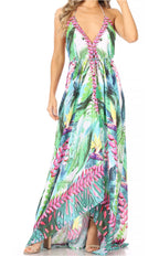 Sakkas Lizi Halter High-Low Maxi Dress