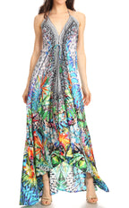 Sakkas Lizi Halter High-Low Maxi Dress