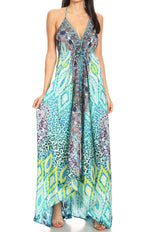 Sakkas Lizi Halter High-Low Maxi Dress