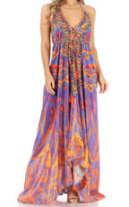 Sakkas Lizi Halter High-Low Maxi Dress
