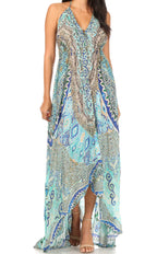 Sakkas Lizi Halter High-Low Maxi Dress