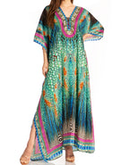 Sakkas Georgettina Rhinestone Caftan Dress