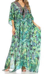 Sakkas Georgettina Rhinestone Caftan Dress