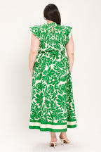 BLOOM ENERGY WOVEN MIDI DRESS