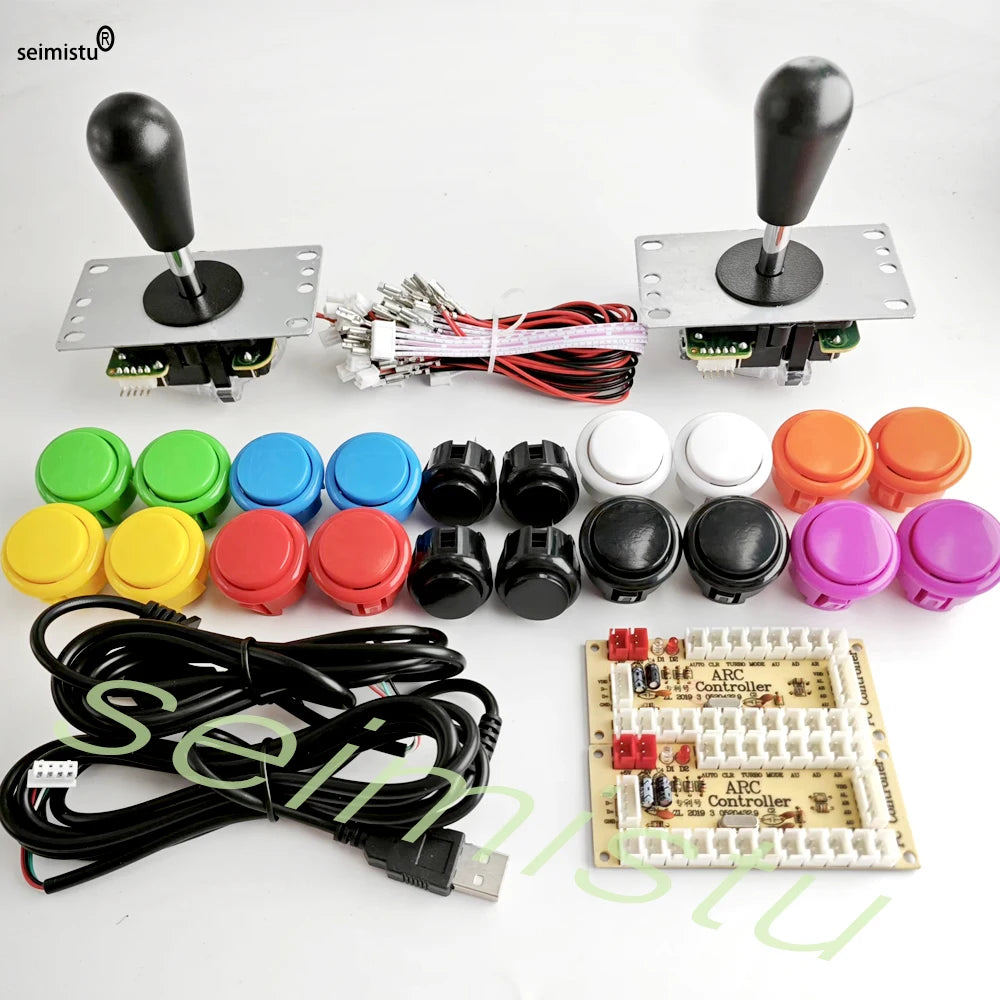 ARCADE Joystick Copy SANWA Game Machine Arcade Console DIY Kit Push Buttons For PC Raspberry Pi Zero Delay USB Board Controller