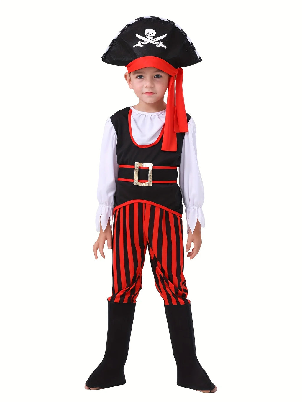 Kids Pirate Costume for School Stage Performance Wear Activity Cosplay Costume and Join in Various Holiday Parties