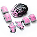 Kids Adjustable Helmet and Pads Set, Knee Pads Elbow Pads Wrist Guards Protective Gear for Kids 3-10, Ideal for Bicycle, Skatebo