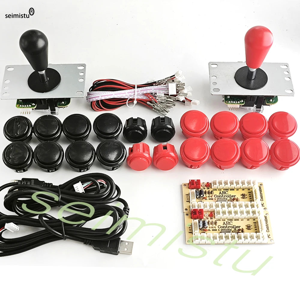 ARCADE Joystick Copy SANWA Game Machine Arcade Console DIY Kit Push Buttons For PC Raspberry Pi Zero Delay USB Board Controller