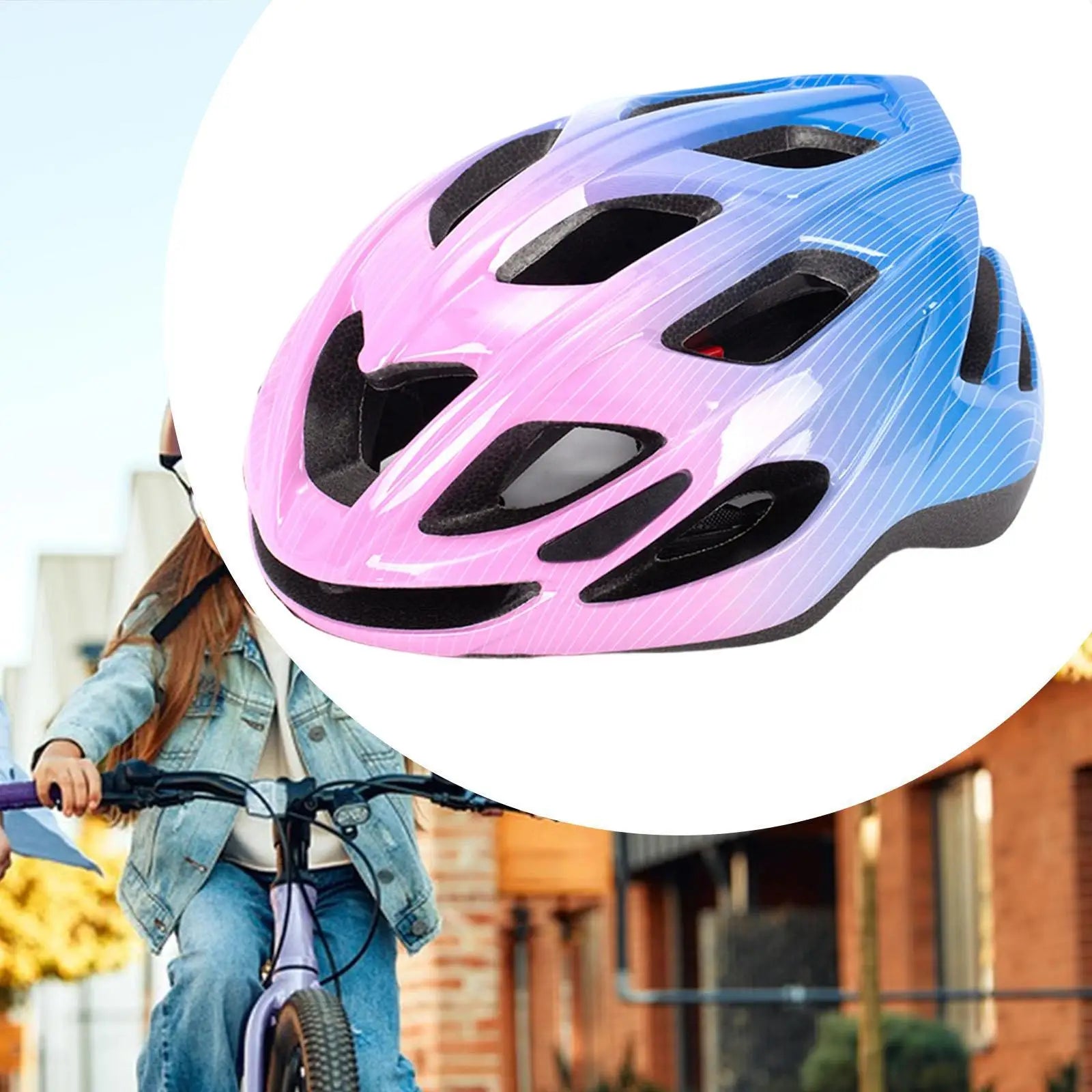 Kids Cycling Helmet Lightweight Shockproof Protective Gear for Skateboarding Biking Roller Activities