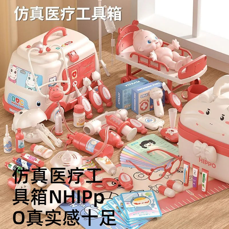 Kids Doctor Toy Set Medical Kit Pretend Play for Girls Boys 3-6 Years Old Educational Gift