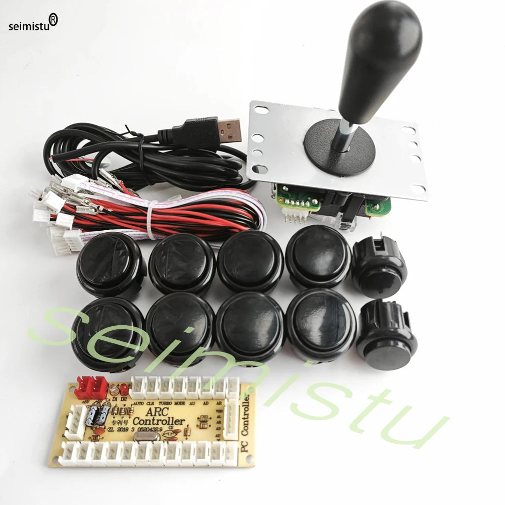 ARCADE Joystick Copy SANWA Game Machine Arcade Console DIY Kit Push Buttons For PC Raspberry Pi Zero Delay USB Board Controller