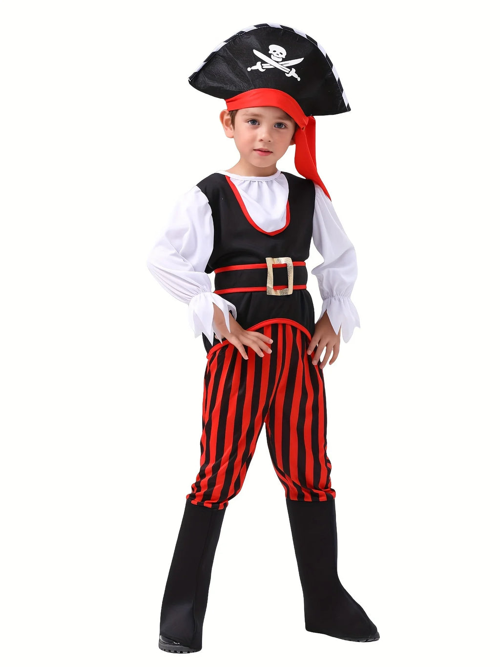 Kids Pirate Costume for School Stage Performance Wear Activity Cosplay Costume and Join in Various Holiday Parties