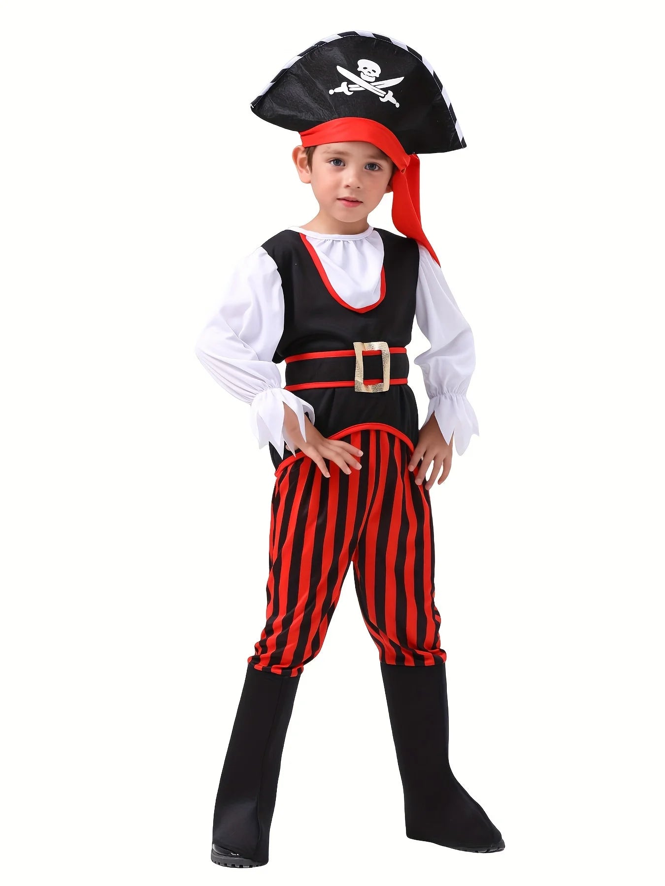 Kids Pirate Costume for School Stage Performance Wear Activity Cosplay Costume and Join in Various Holiday Parties