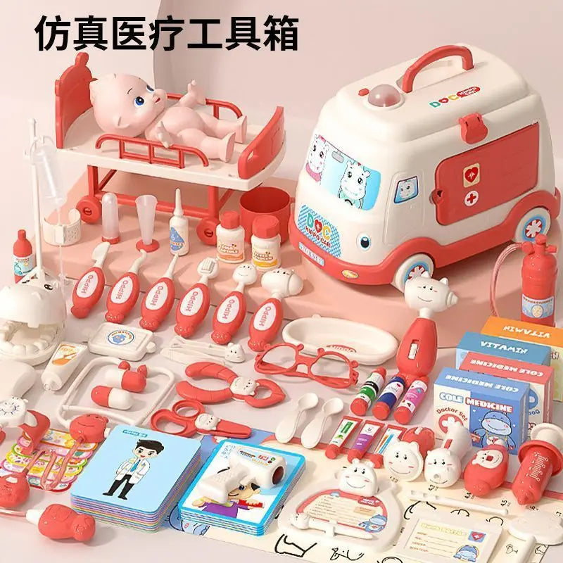 Kids Doctor Toy Set Medical Kit Pretend Play for Girls Boys 3-6 Years Old Educational Gift
